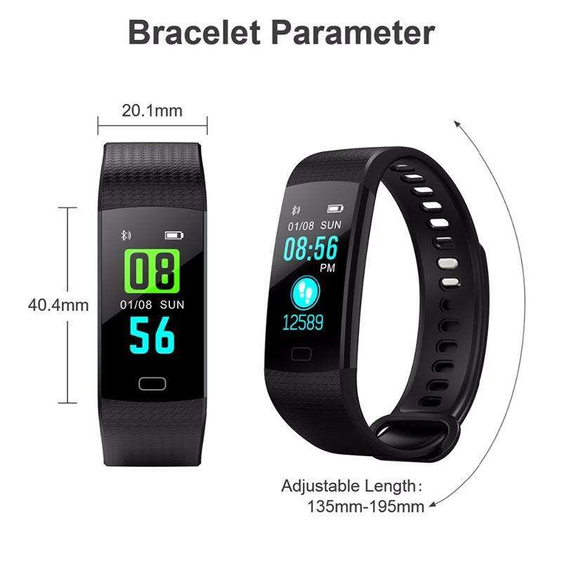 C5S Smart Wristband Fitness Bracelet Heart Rate Monitor Ip67 Waterproof Color Screen Sport Tracker Fit Bit For Smart Watch