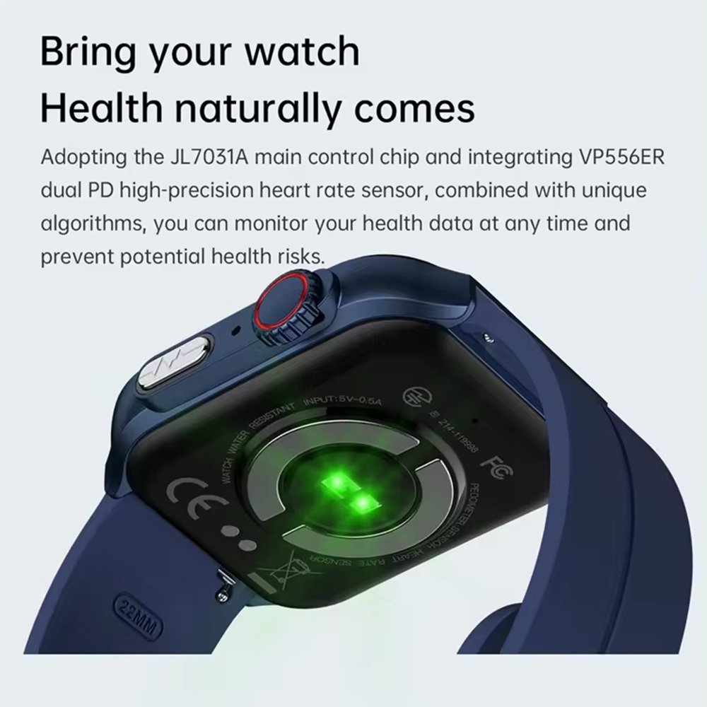 NX15 Smart Watch Fitness Tracker Various Sports Modes Heart Rate Sleep Monitor Answer Call Alarm Clock 1.96 Version Silicone