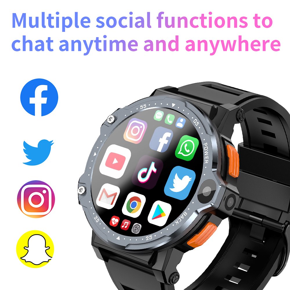 16/64/128GB 4G Smart Watch 1.5" 800mAh SIM Wifi GPS Trackers Android 8.1 SC9832E Quad Core GSM WCDMA LTE NHJ08 Sports Smartwatch