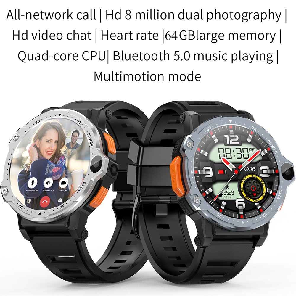 16/64/128GB 4G Smart Watch 1.5" 800mAh SIM Wifi GPS Trackers Android 8.1 SC9832E Quad Core GSM WCDMA LTE NHJ08 Sports Smartwatch