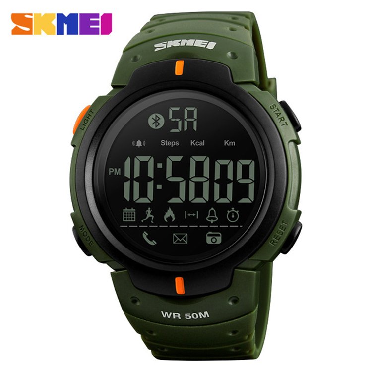 SKMEI 1301 Mens Smart Watch Sport Calories Pedometer Reminder Watch Digital Watches For Men Wrist Luxury Fitness Wristwatches