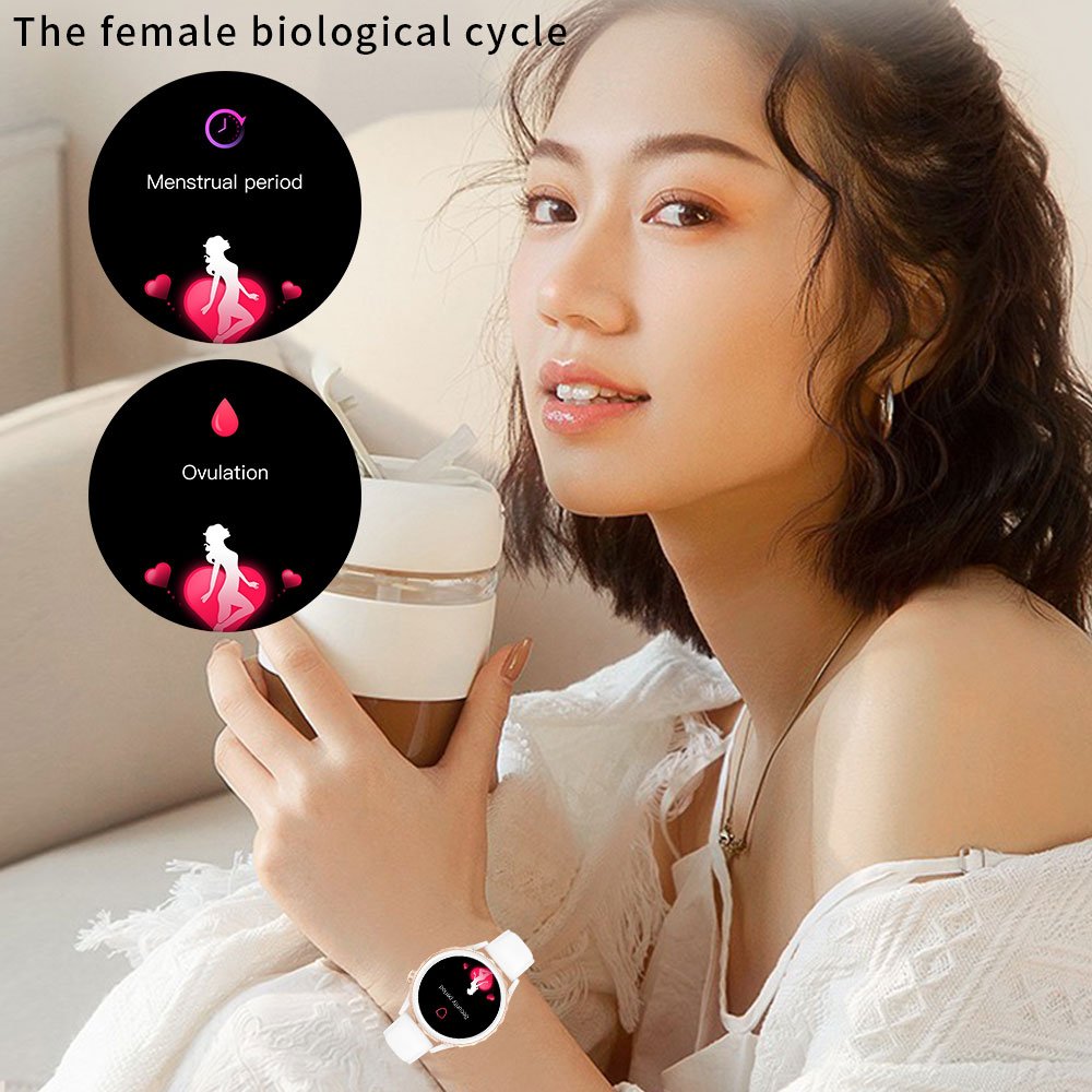 Bt Smart Watch IP68 Waterproof Heart Rate & Blood Pressure Lady Luxury Smart Watch for Women