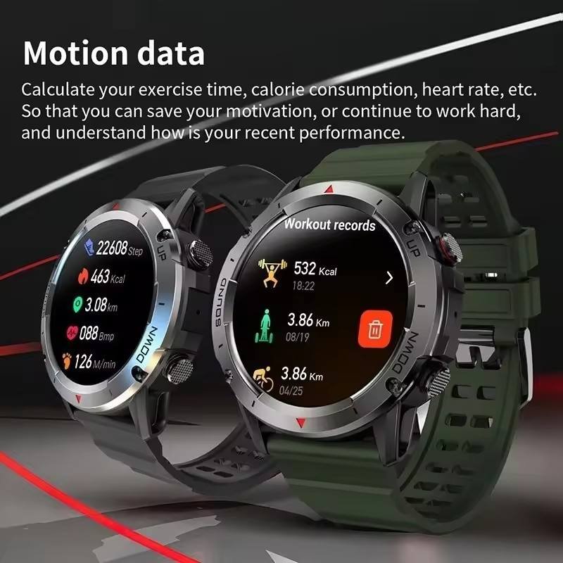 2023 NX9 Rugged Smart Watches Men For Android Huawei Ios Waterproof Watches 1.39'' HD Fitness Tracker Bluetooth Call Smartwatch