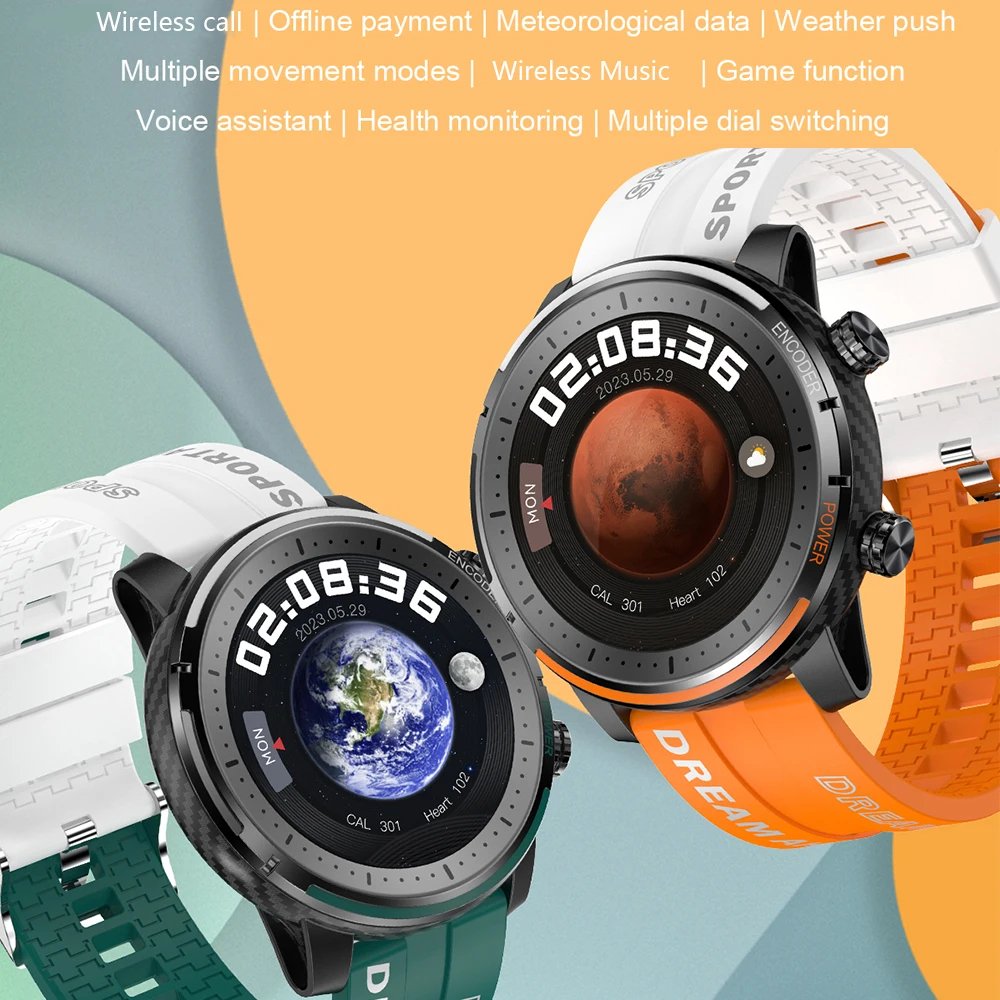 2024 NEW QW66 Relojes NFC Smart Watches BT Call Heart Rate ECG Sleeping Monitoring Men Smartwatch Bands For Women