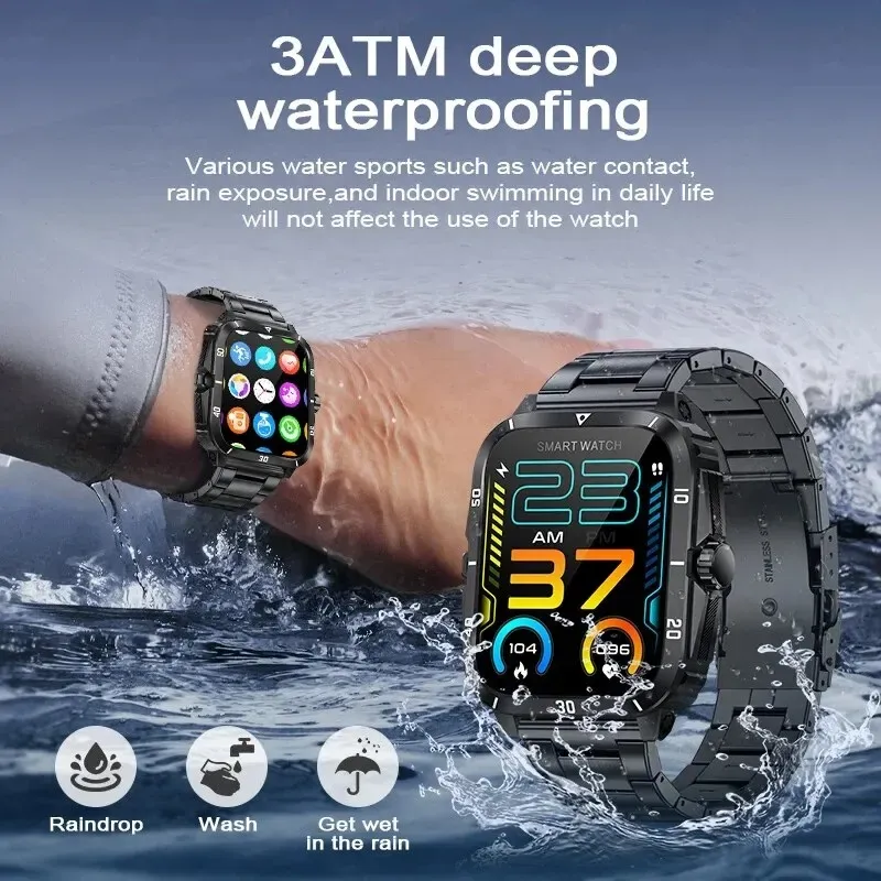 Factory prices New KT71 Smart Watch 3ATM Waterproof Heart Rate Blood Pressure Health Outdoor Sports BT Call Smart Watch