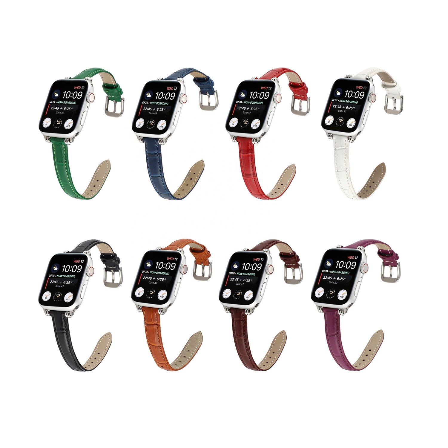 Replaceable Watch Strap Luxury Genuine Leather Smart Watch Band For Apple iWatch 38/40/41mm 42/44/45mm 49mm