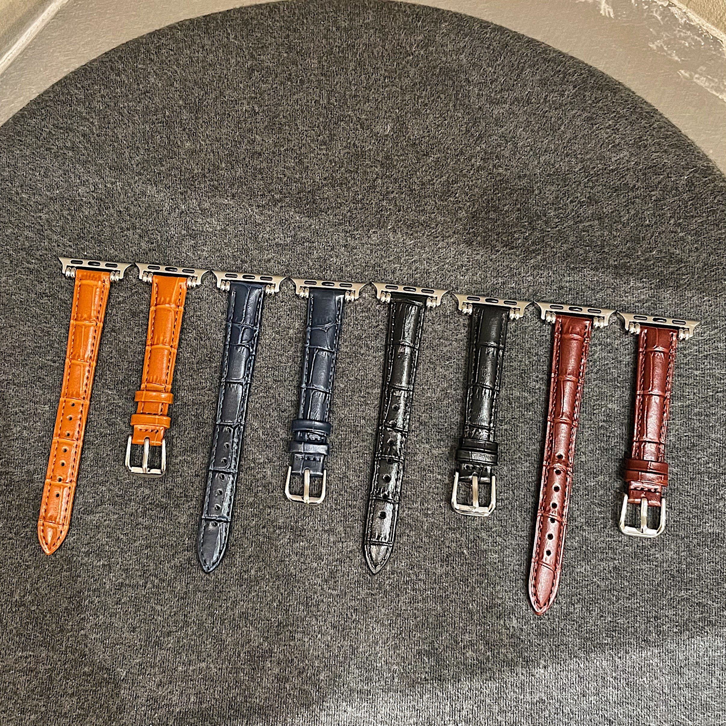 Replaceable Watch Strap Luxury Genuine Leather Smart Watch Band For Apple iWatch 38/40/41mm 42/44/45mm 49mm