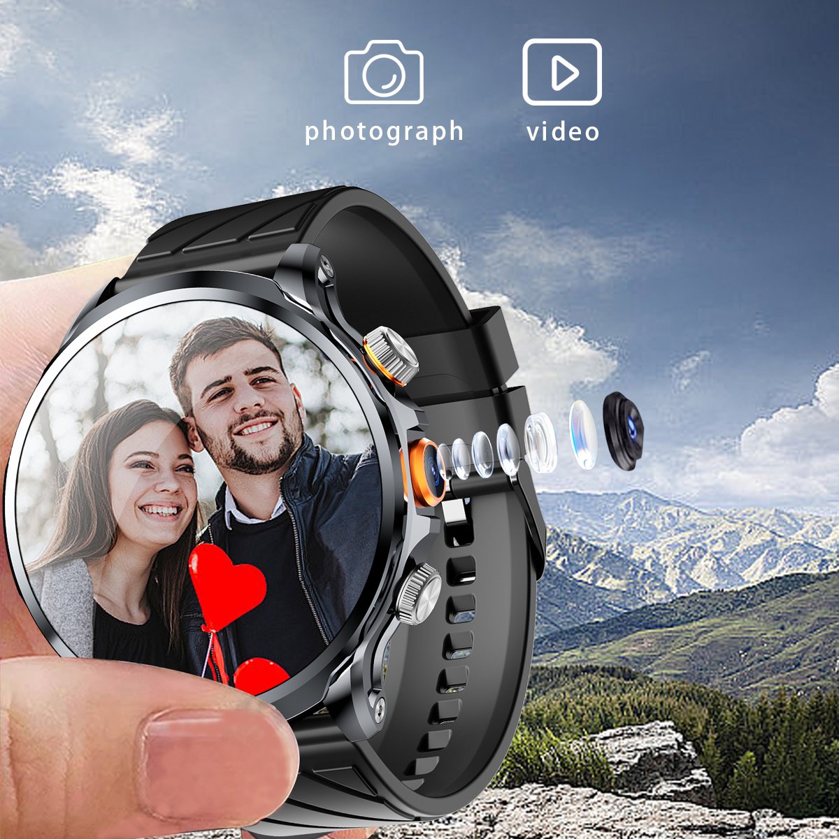 4G LTE Android smart watch APPLLP 1.85 inch full touch screen 2G+32G GPS positioning 4G smart watch