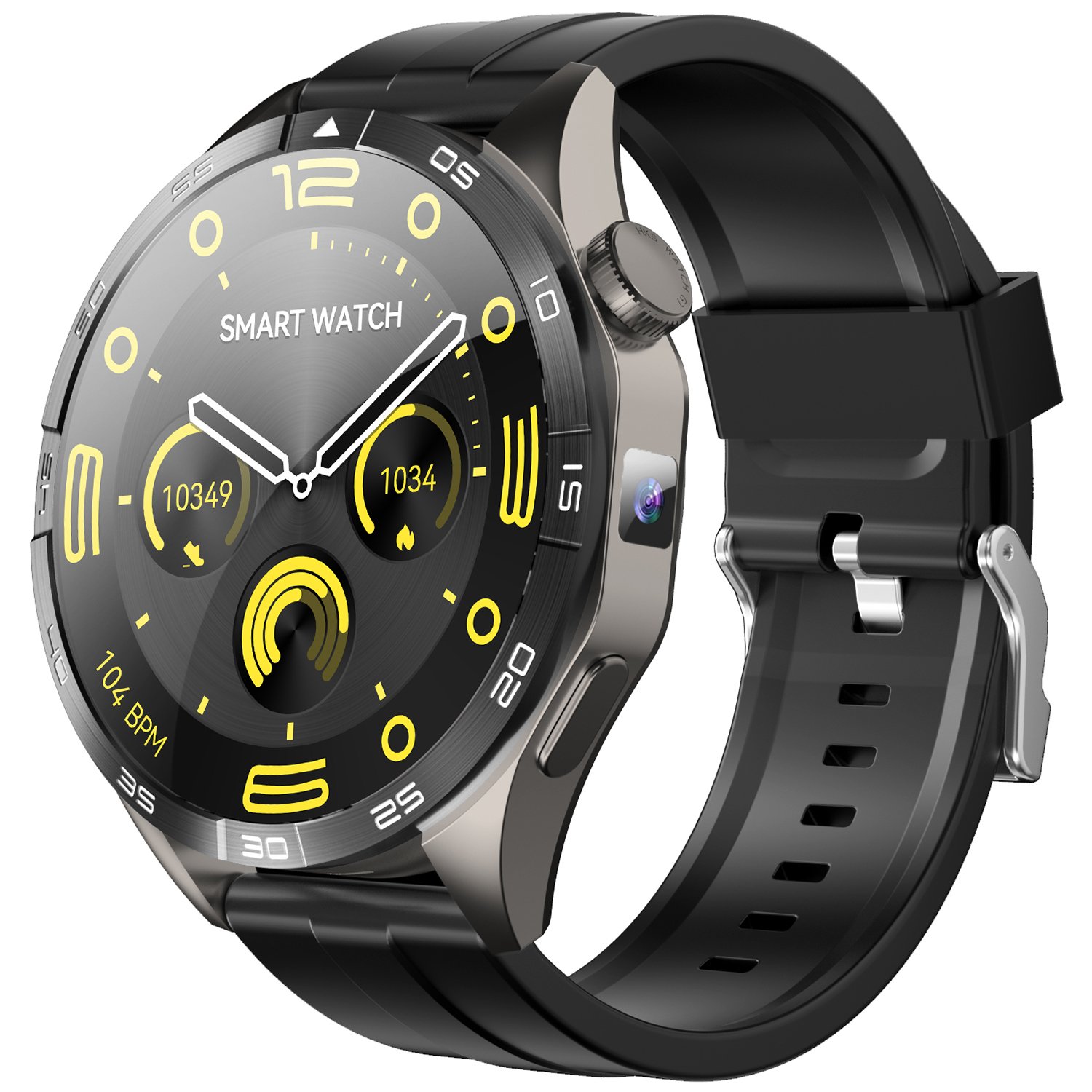 VALDUS 4G Sim Card Android Phone Waterproof Smartwatch GPS WIFI Video 200W Camera Memory 4GB VG52 PRO AMOLED Round Smart Watch