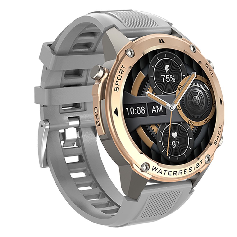 2024 DM56 1.43inch AMOLED 500mAh battery 256MB 5ATM Waterproof BT Calling GPS smartwatches Fitness Sports GPS Smart watch