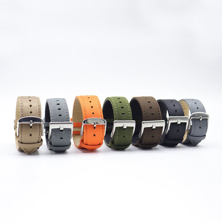 Free sample Canvas Watch Band For Men 18Mm 20Mm 22Mm 24Mm Custom Printed Smart watch strap for Samsung watch strap