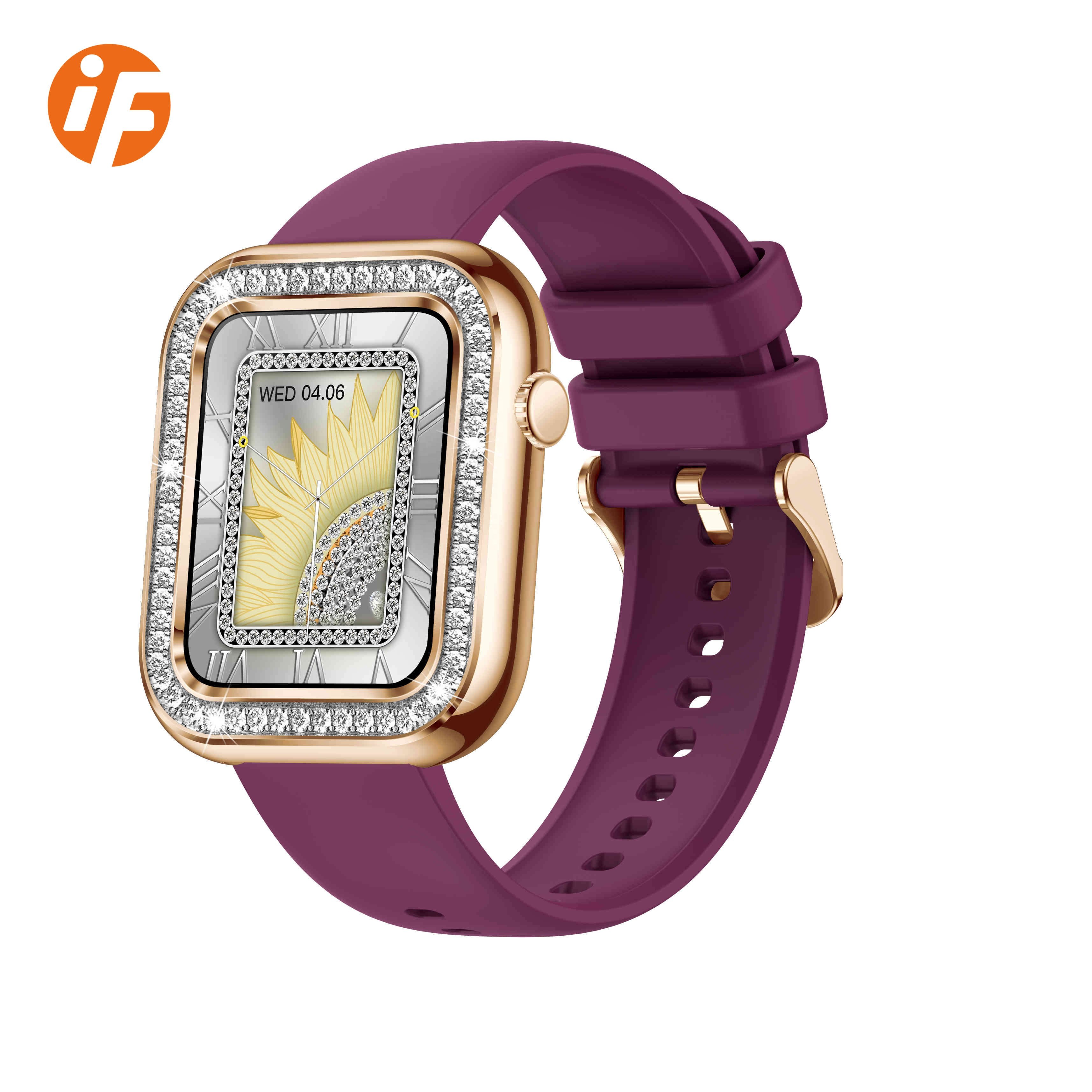 INNOFOVO Ip68 Waterproof I78 Smartwatch 1.59'' Big Screen Smart Watch For Women Ladies