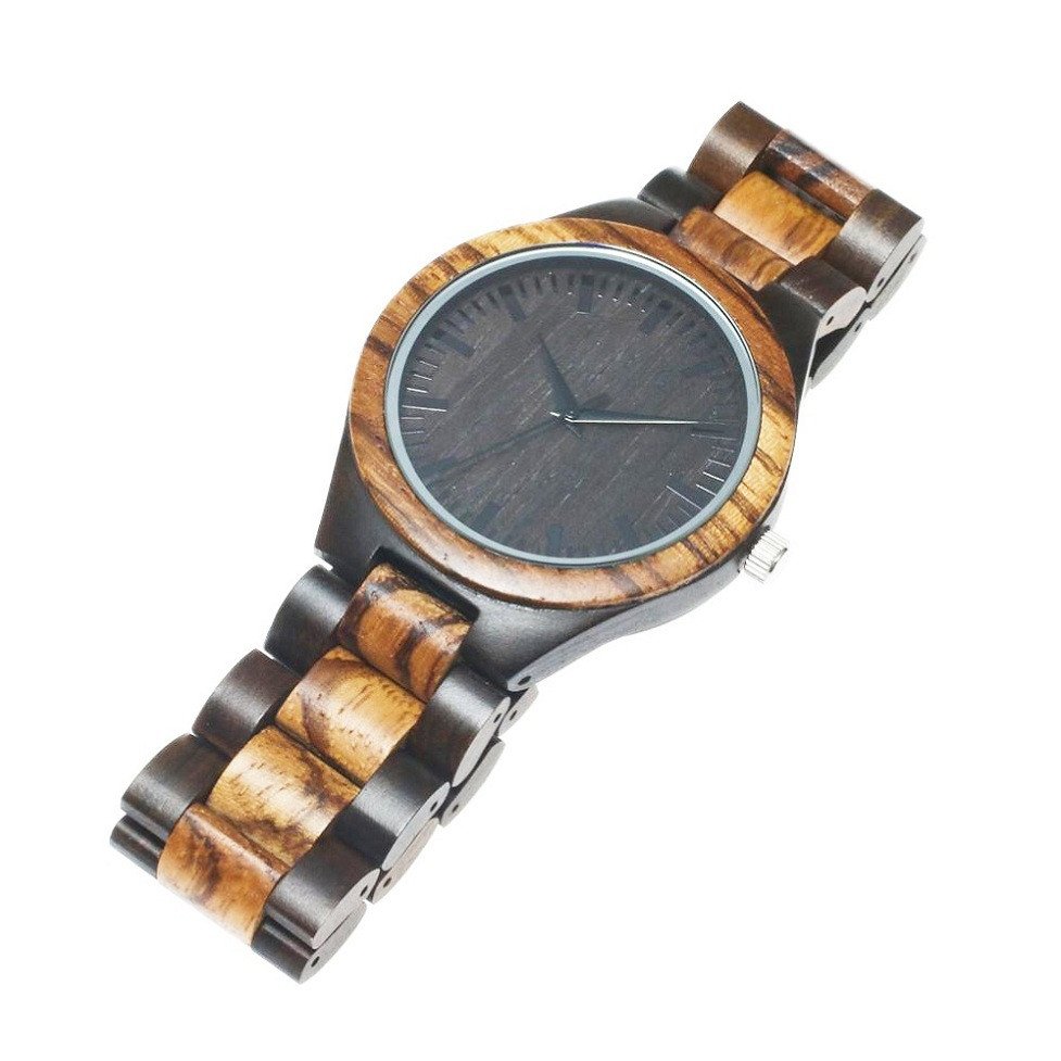 Reloj de madera Custom Logo Minimalist Engraved Wooden Wrist Watch Unisex Natural Luxury Oem Quartz Wood Watch