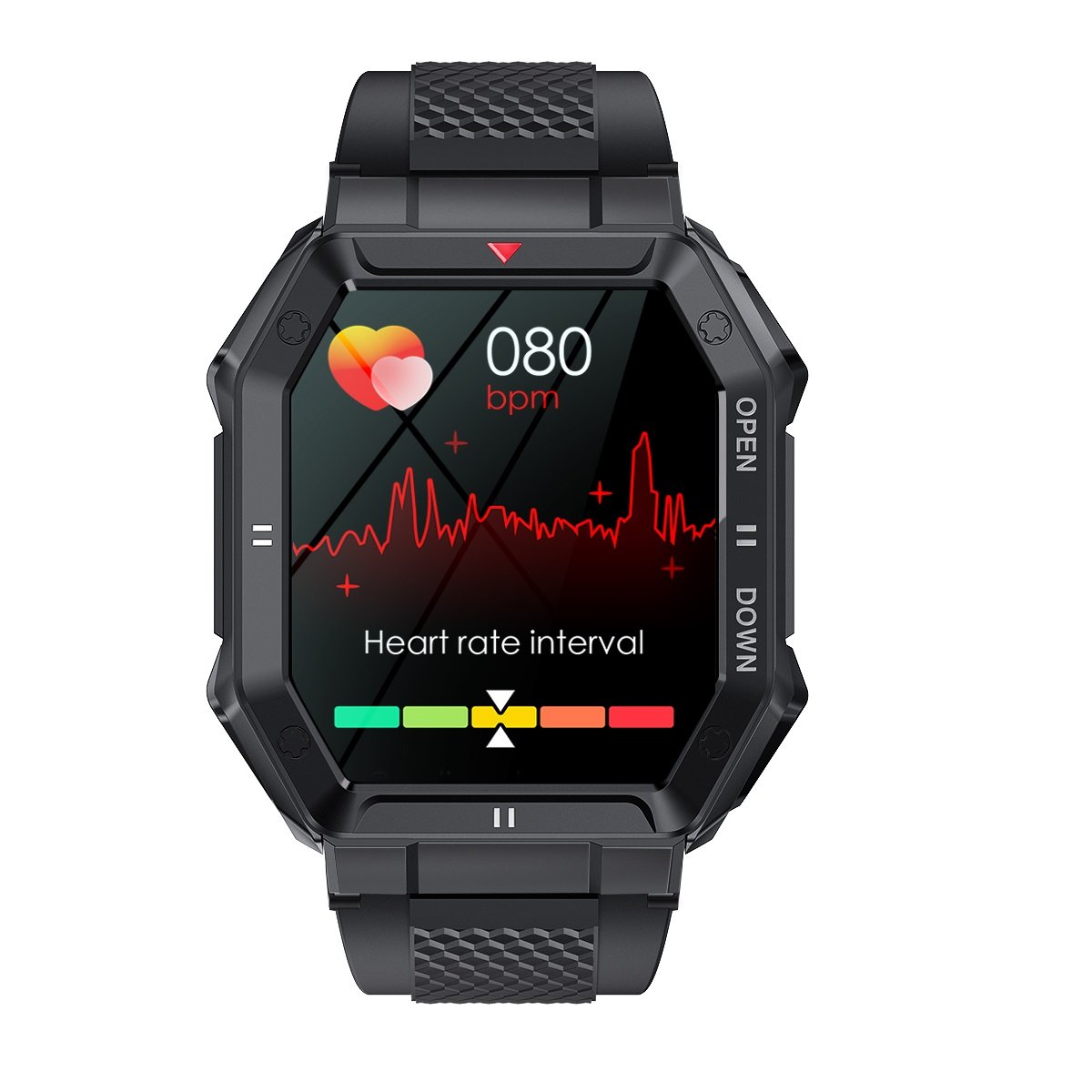 K55 Three Proof Smart Watch Men 1.85inch Bluetooth Call 350mAh Healthy Monitor Outdoor IP68 Waterproof Smartwatch