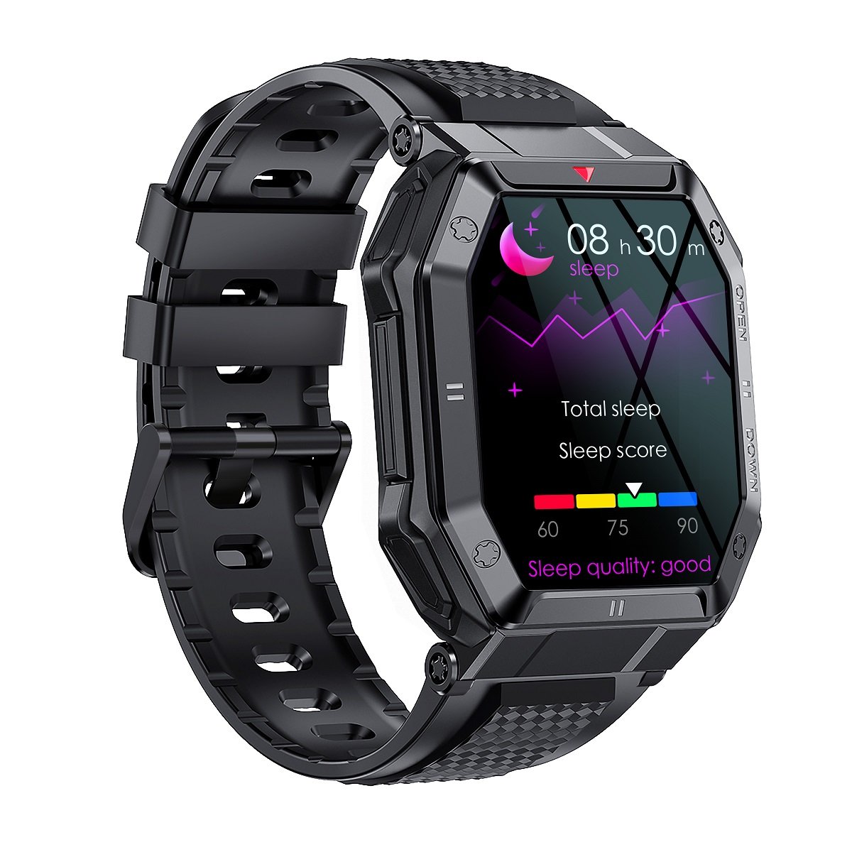 K55 Three Proof Smart Watch Men 1.85inch Bluetooth Call 350mAh Healthy Monitor Outdoor IP68 Waterproof Smartwatch