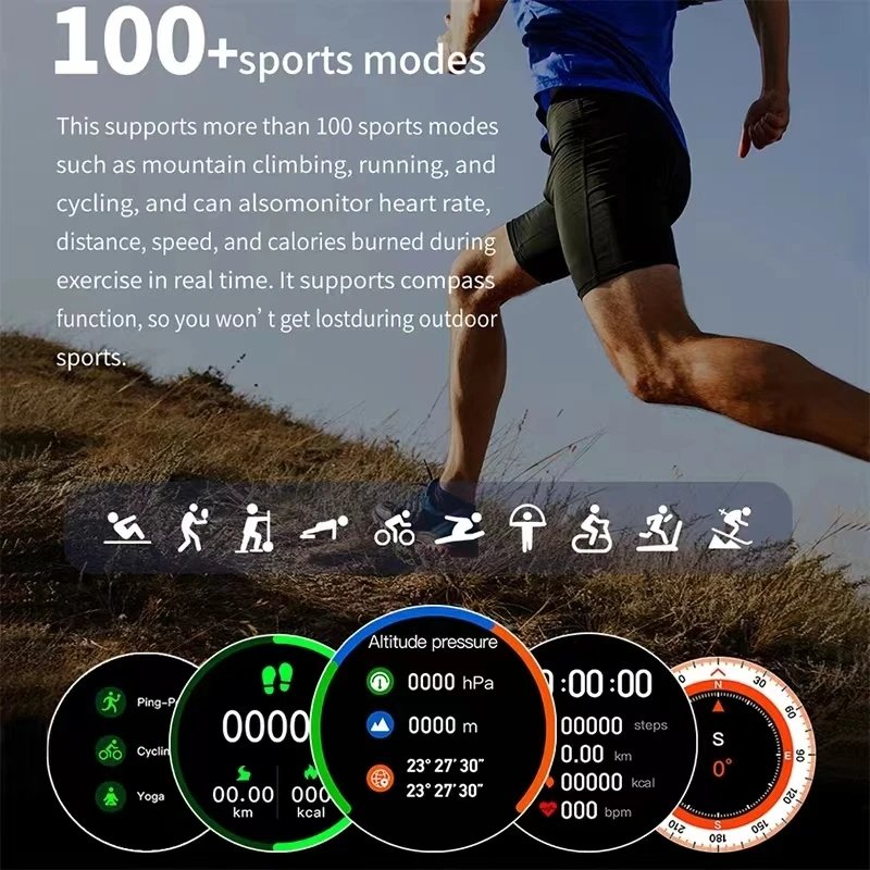 M10 For Samsung Galaxy Watch 6 Sports Watch 2024 New Smart Watch Men Women Smart Alarm Clock BT Call Smartwatch