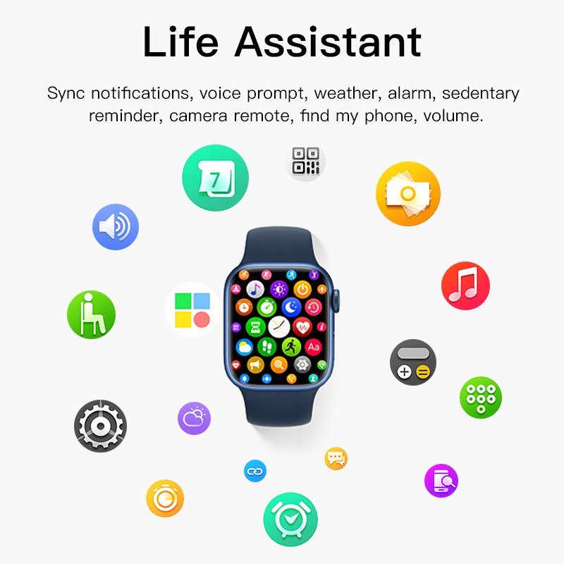 2022 Latest Smart Watch Series 7 with NFC ECG Wireless Charging Fitness Bracelet Men Smartwatch