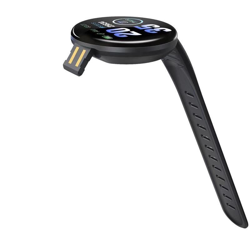 2024 Factory Wholesale Cheap Smart Band D18 Heart Rate Blood Pressure Monitor Smart Bracelet with Round Screen