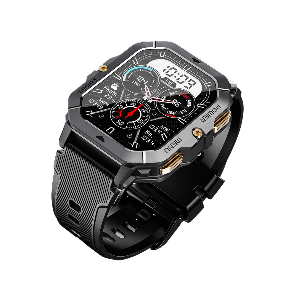 Leadoys Newest smart watch C28 Tank style men fale Sport watch sleep heart rate monitor pk C20pro C20 K55 NX3 smart watch 2024