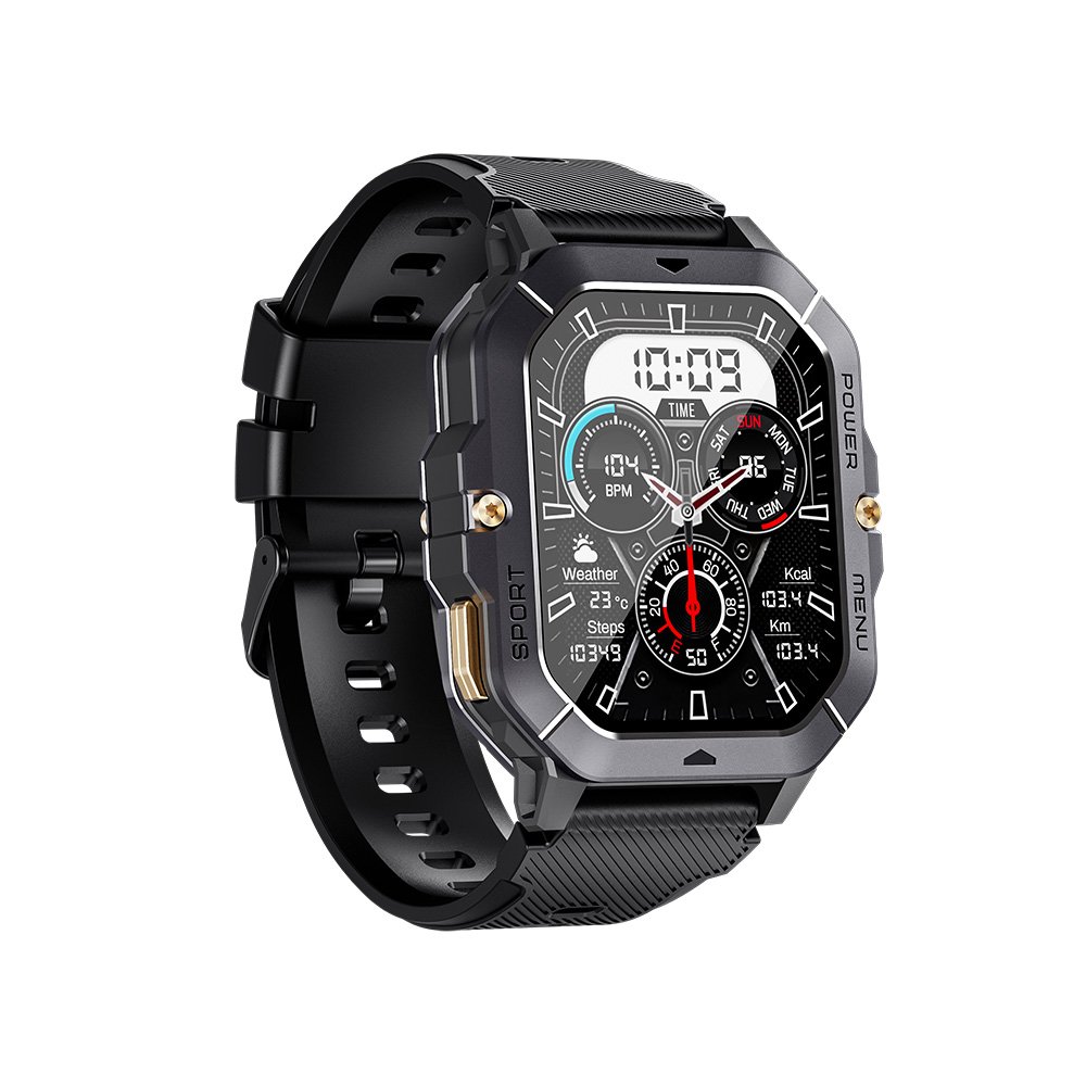 Leadoys Newest smart watch C28 Tank style men fale Sport watch sleep heart rate monitor pk C20pro C20 K55 NX3 smart watch 2024