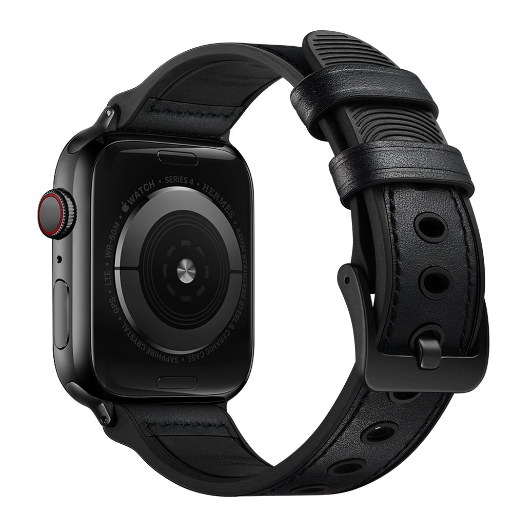 Factory Supply 22mm Luxury Replaceable Leather Watch Strap Band For Apple Smart Watch Band Work With Watch Series 1 2 3 4 5 6