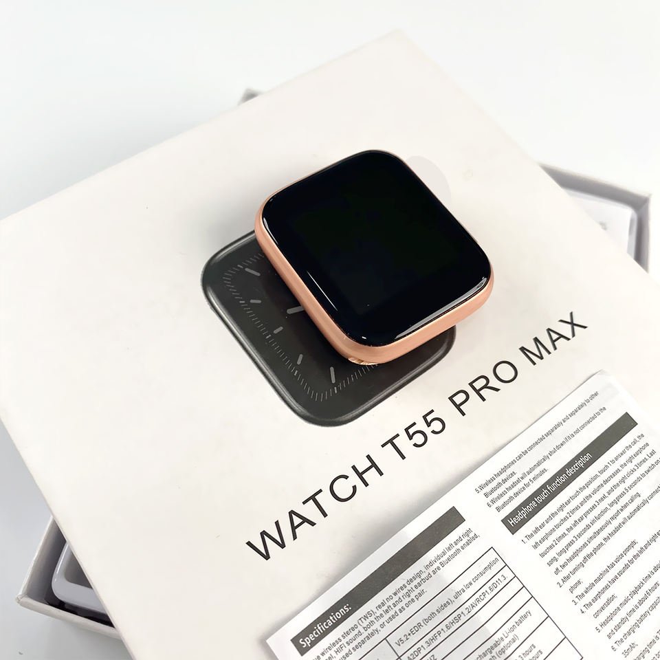 2023 T55 pro max 2 in 1 wireless smart watch with earbuds headset smart watch with earbuds earphone