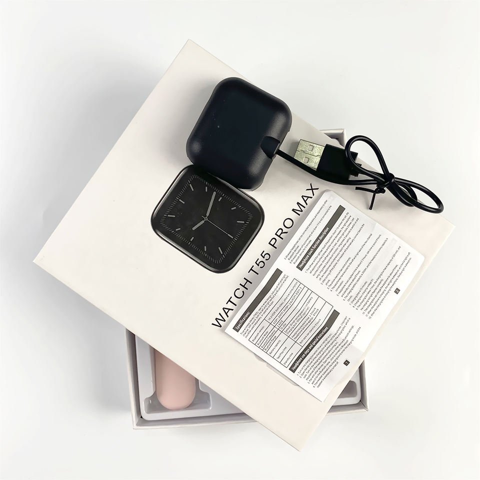2023 T55 pro max 2 in 1 wireless smart watch with earbuds headset smart watch with earbuds earphone
