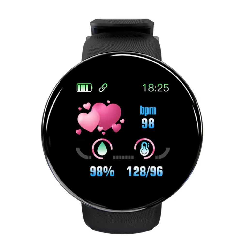 HYX Latest D18 Smart Watch Men Women Digital Watches Sports Fitness Tracker Waterproof Watch