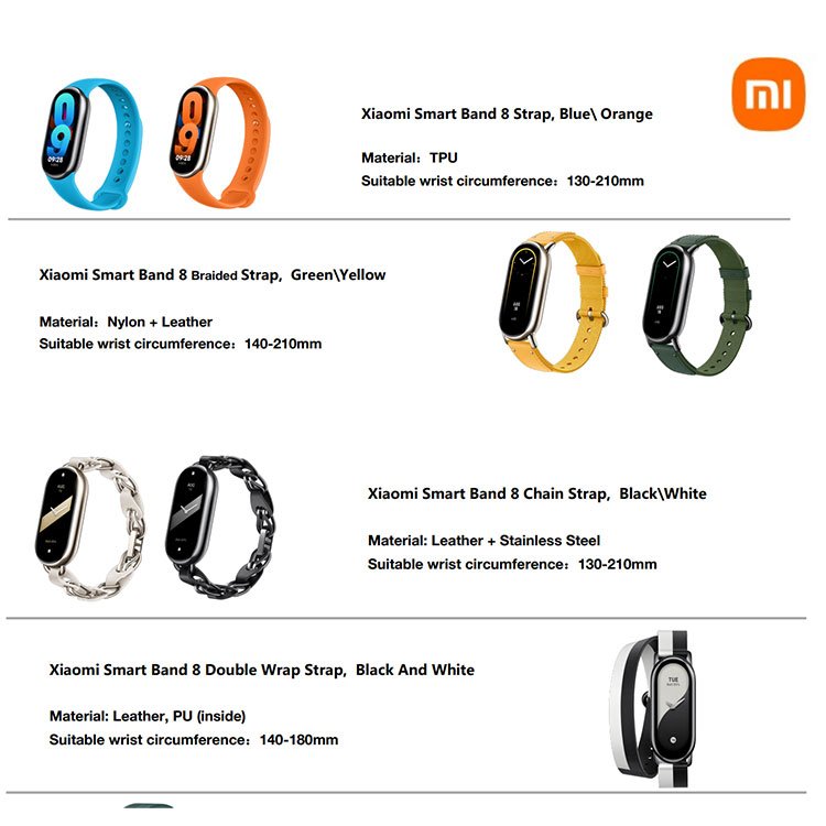Original Xiaomi Mi Band 8 1.62 Inch Amoled Screen Smart Watch Mi Band 8