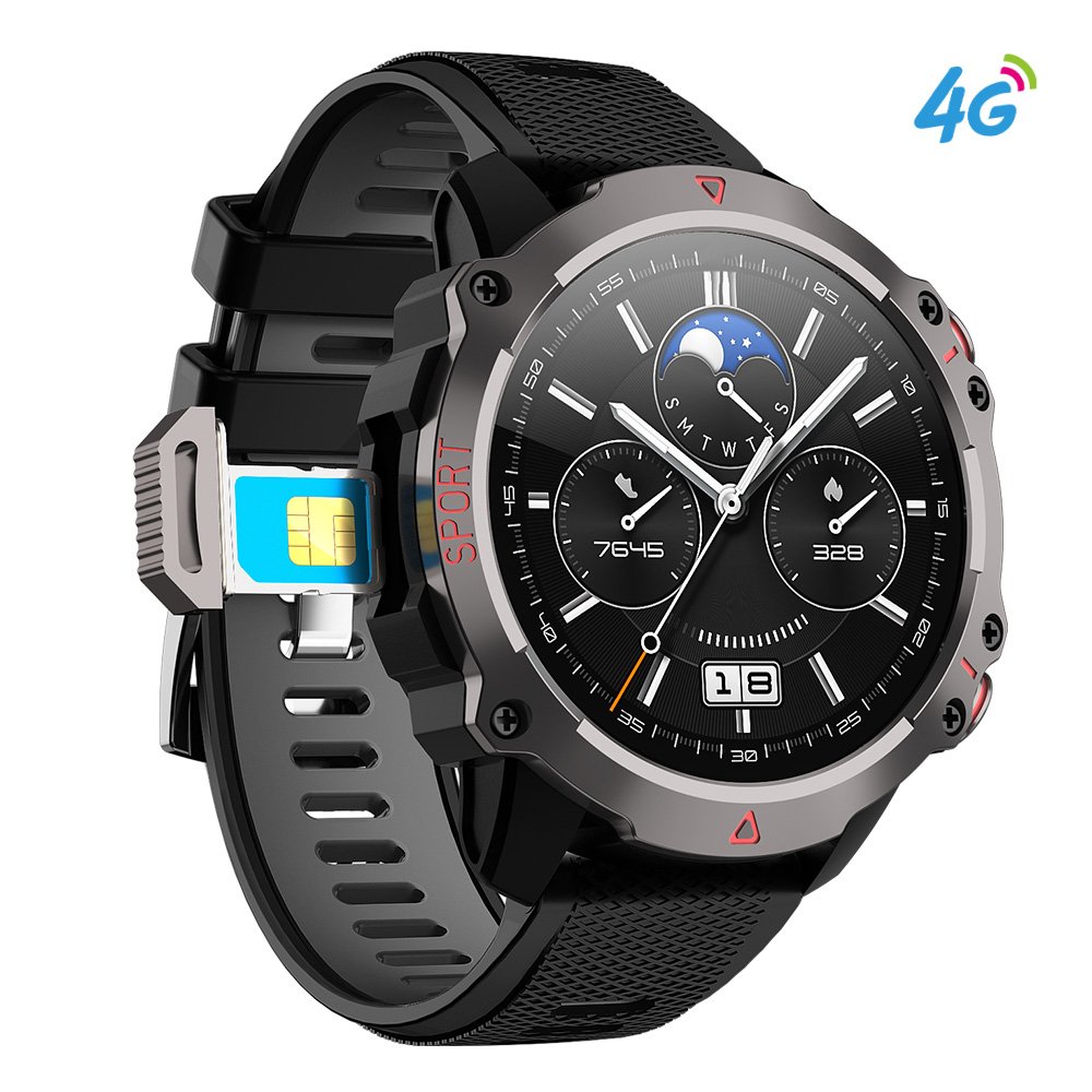 4G Sport Smart Watch B5 1.53" Amoled Screen Waterproof HD Camera Video Call Heart Rate Blood Oxygen Smartwatch with Sim Card