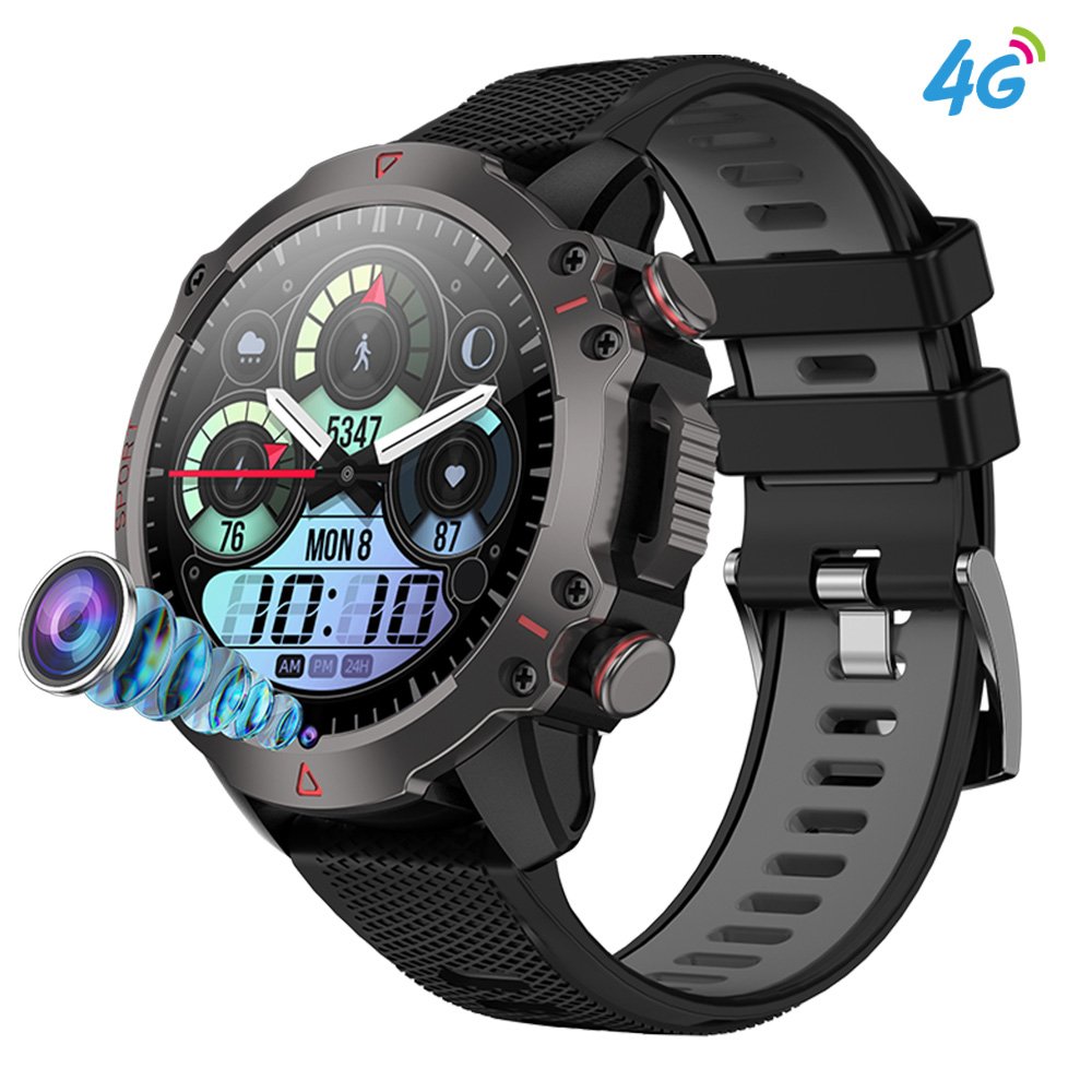 4G Sport Smart Watch B5 1.53" Amoled Screen Waterproof HD Camera Video Call Heart Rate Blood Oxygen Smartwatch with Sim Card