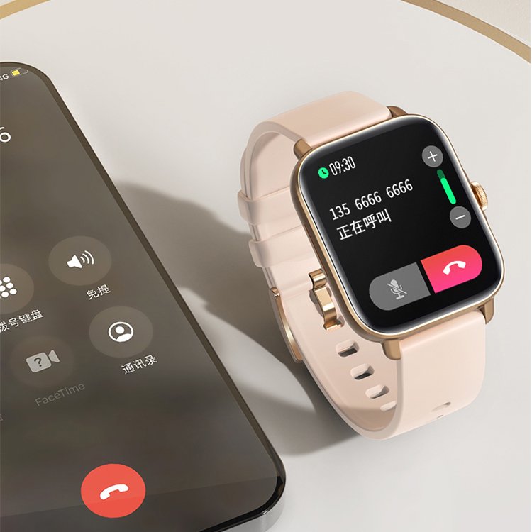 Ce Rohs 1.69 Big Screen Smart Watch Blood Pressure 24 Hours Heart Rate Detect Smart Bracelet Calling Watch