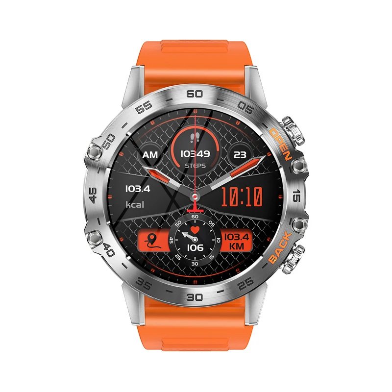 JAMONEY Hot selling K52 smart watch 2024 for men with 400mah long battery life round BT call outdoor sports smartwatch