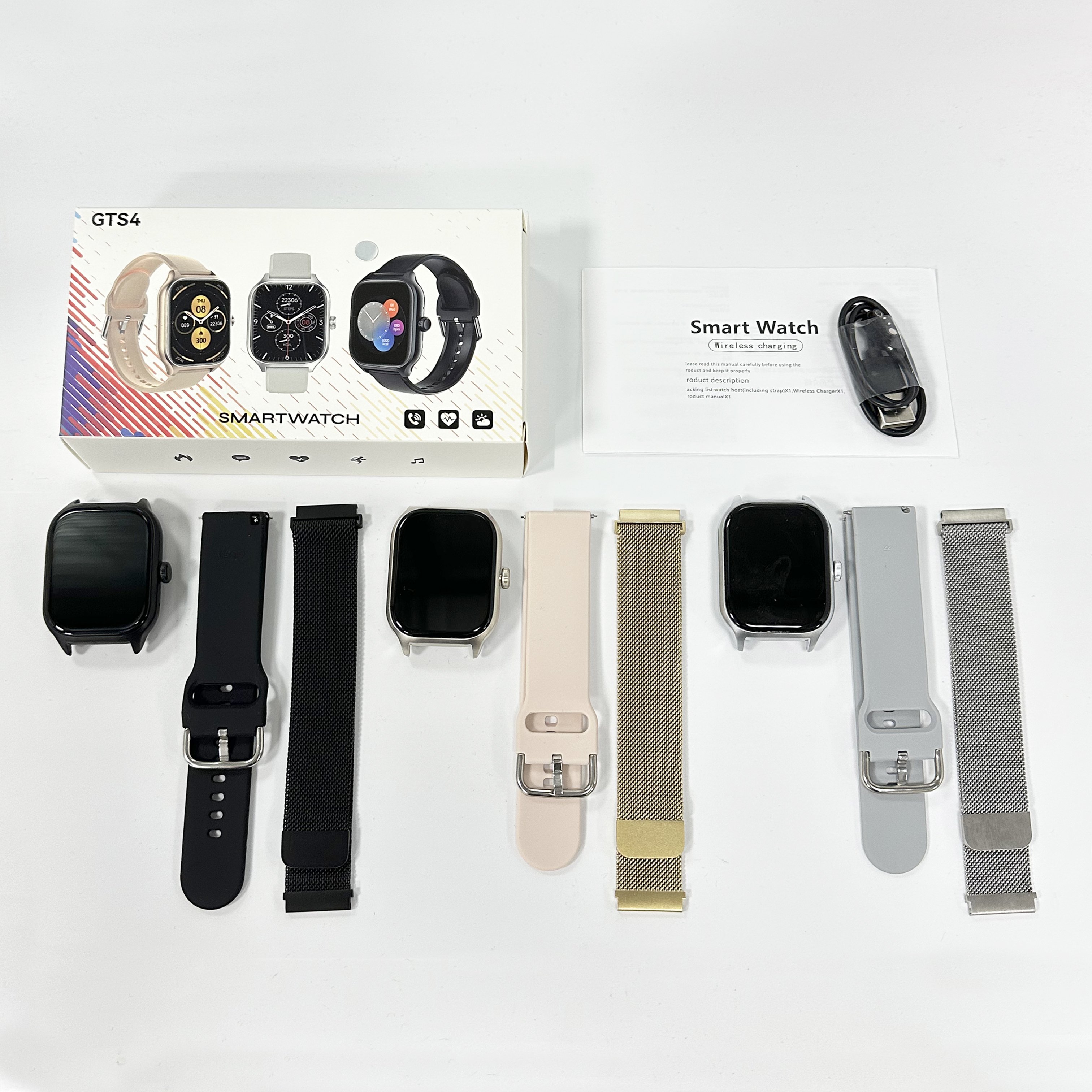 Android GTS4 health watch for men new trend 2.01 inch BT call heart rate Blood oxygen monitoring smart watch 2024 high quality