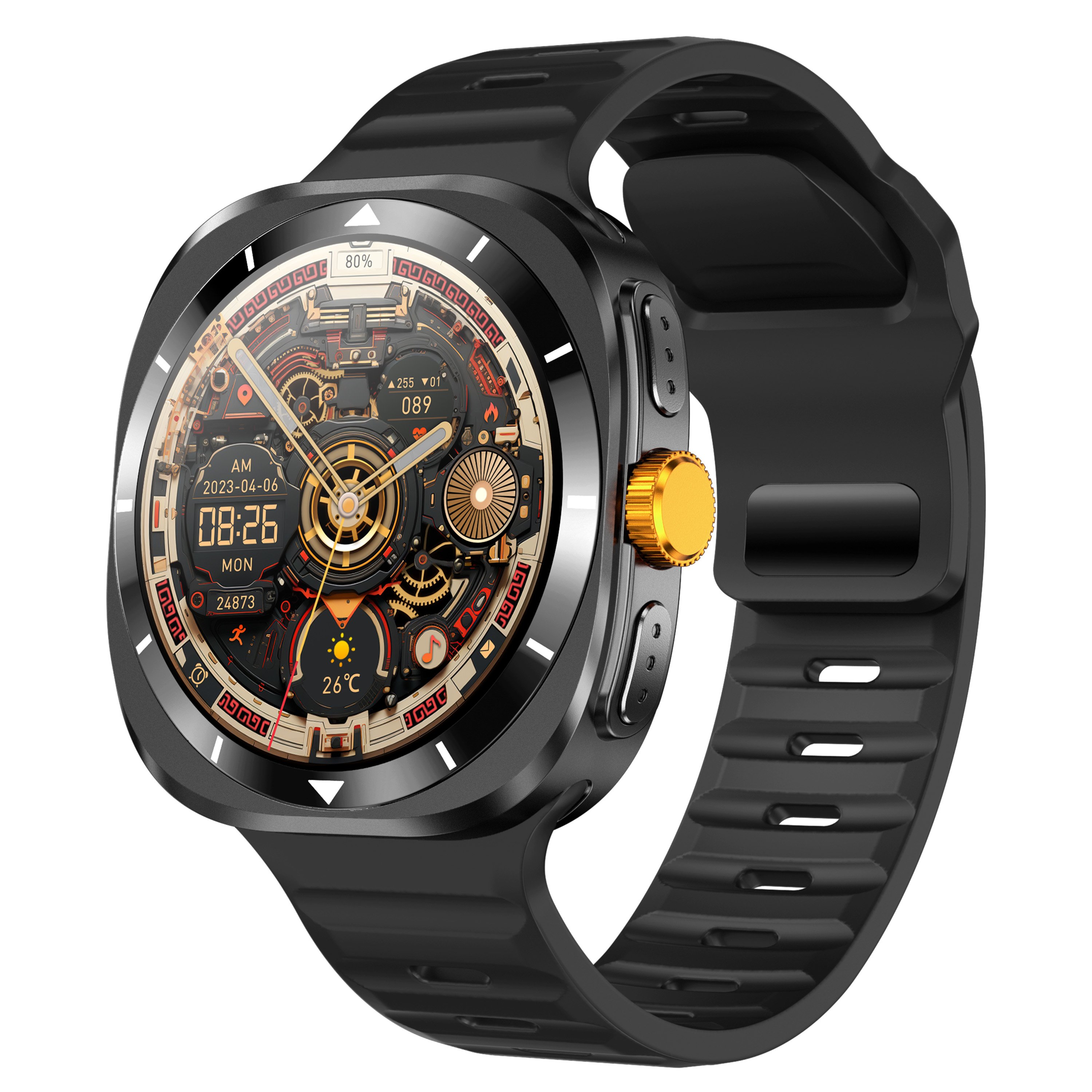 2024 F7 Ultra Smart Watch 1.53inch Screen Compass BT Calling Health Monitoring Heart Rate Blood Oxygen Sport Smart Watch for Men