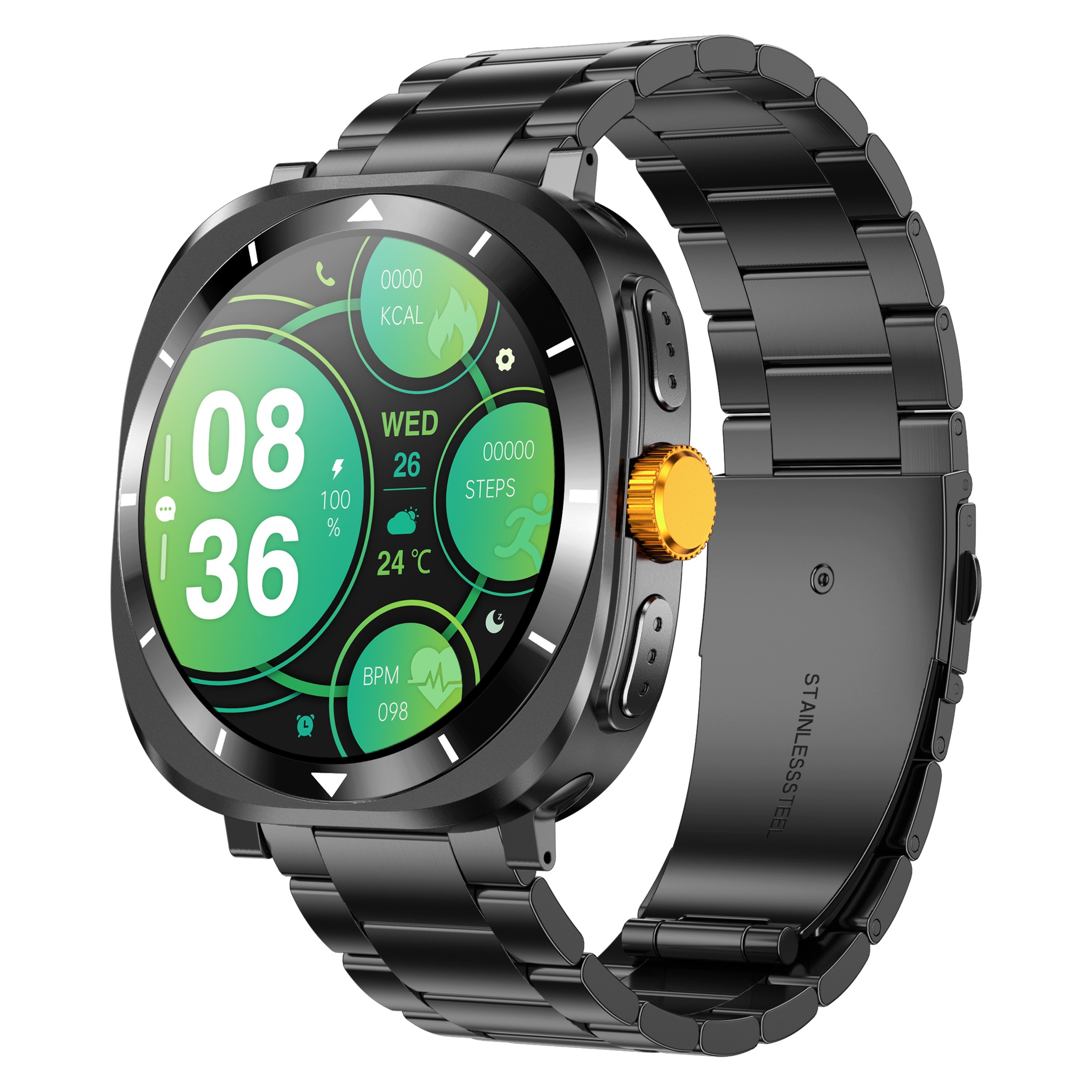 2024 F7 Ultra Smart Watch 1.53inch Screen Compass BT Calling Health Monitoring Heart Rate Blood Oxygen Sport Smart Watch for Men