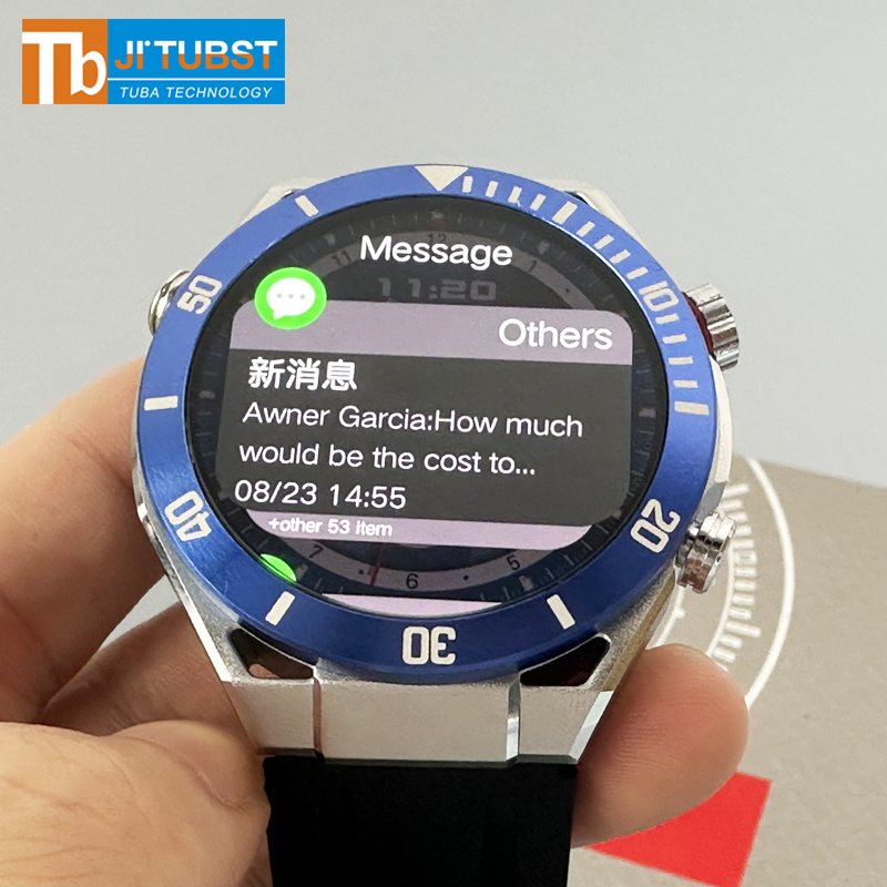 High Quality HK5 Smartwatch Amoled Screen Long Battery Life GPS NFC Chat GTP Smart watch HK5Hero reloj inteligente