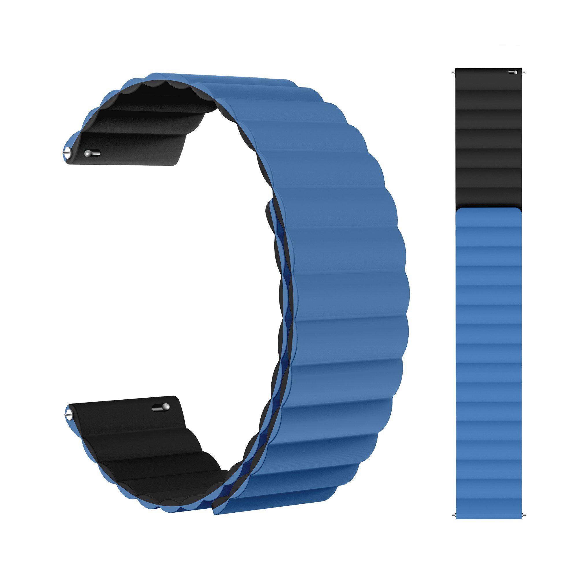 RYB 20mm 22mm Silicone Magnetic Strap Watch Armband for Samsung Smart Watch 4 5 6, Replacement Strap for Samsung Galaxy Watch