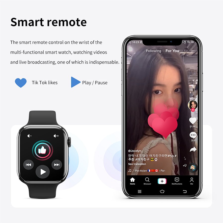 2023 IW9 (45mm) amoled 2.05" HD screen Smart Watch Women Series 8 custom dial 500+ Wireless charging Men Smartwatch