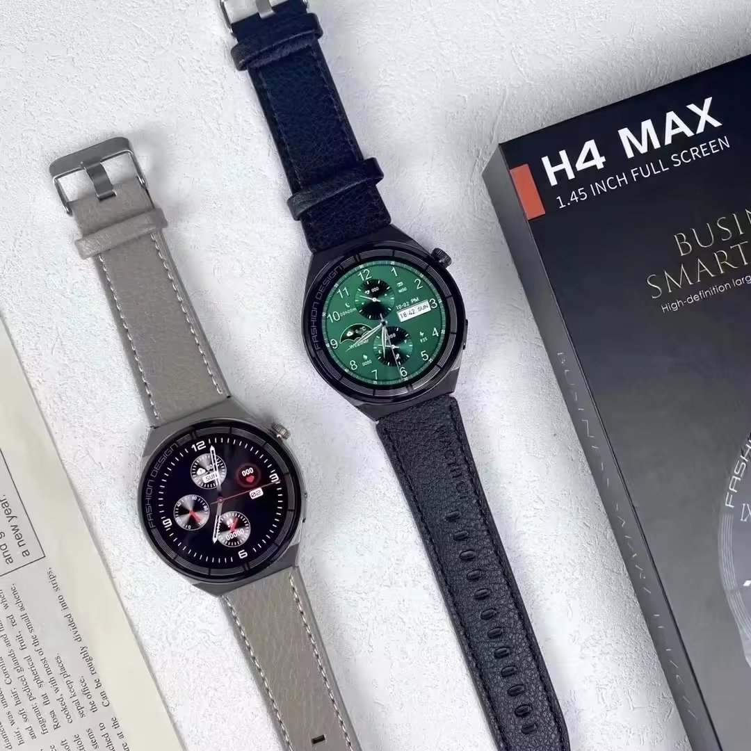 H4 MAX Smart Watch Men Waterproof BT Calling Amoled Screen Health Monitoring Sports Modes Voice Assistant Smartwatch