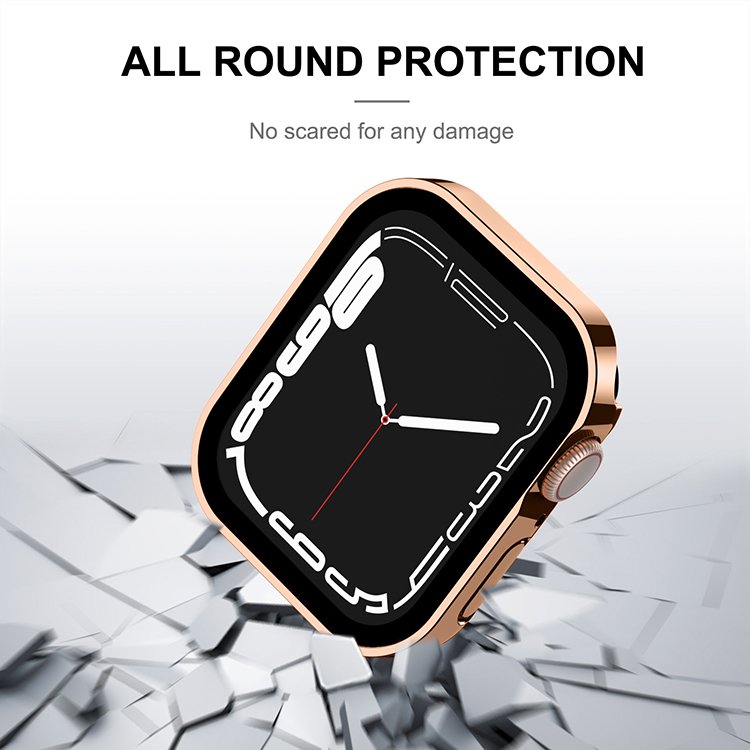 Adepoy A-BK023 Customized Logo Luxury Metal 41mm Full Screen Watch Cover Case For Smart Watch 7 Series