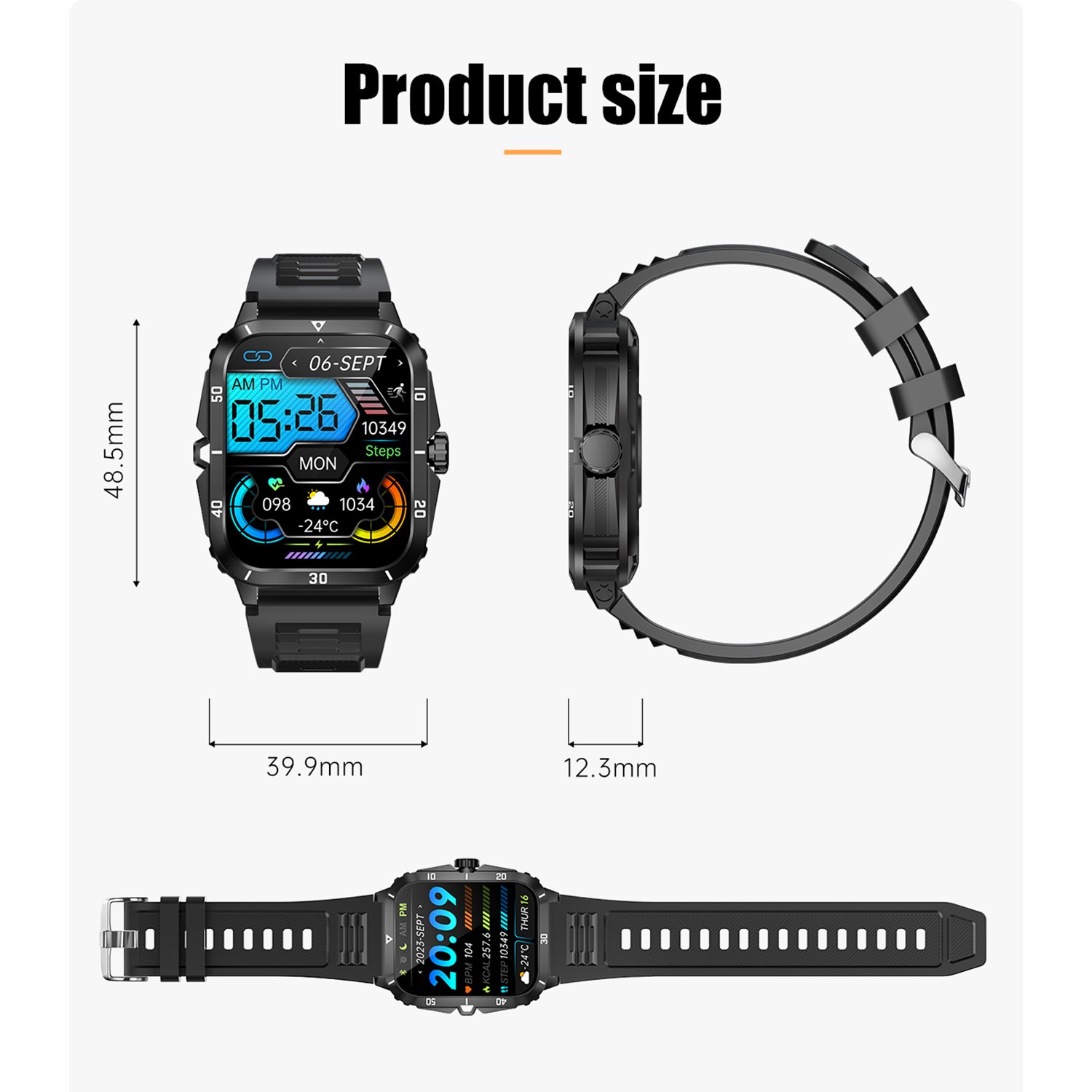 Wholesale Hot Selling Smart Watch Android BT Call Screen Full Touch 430mAh Fitness Tracker Sports Waterproof Watch for Men