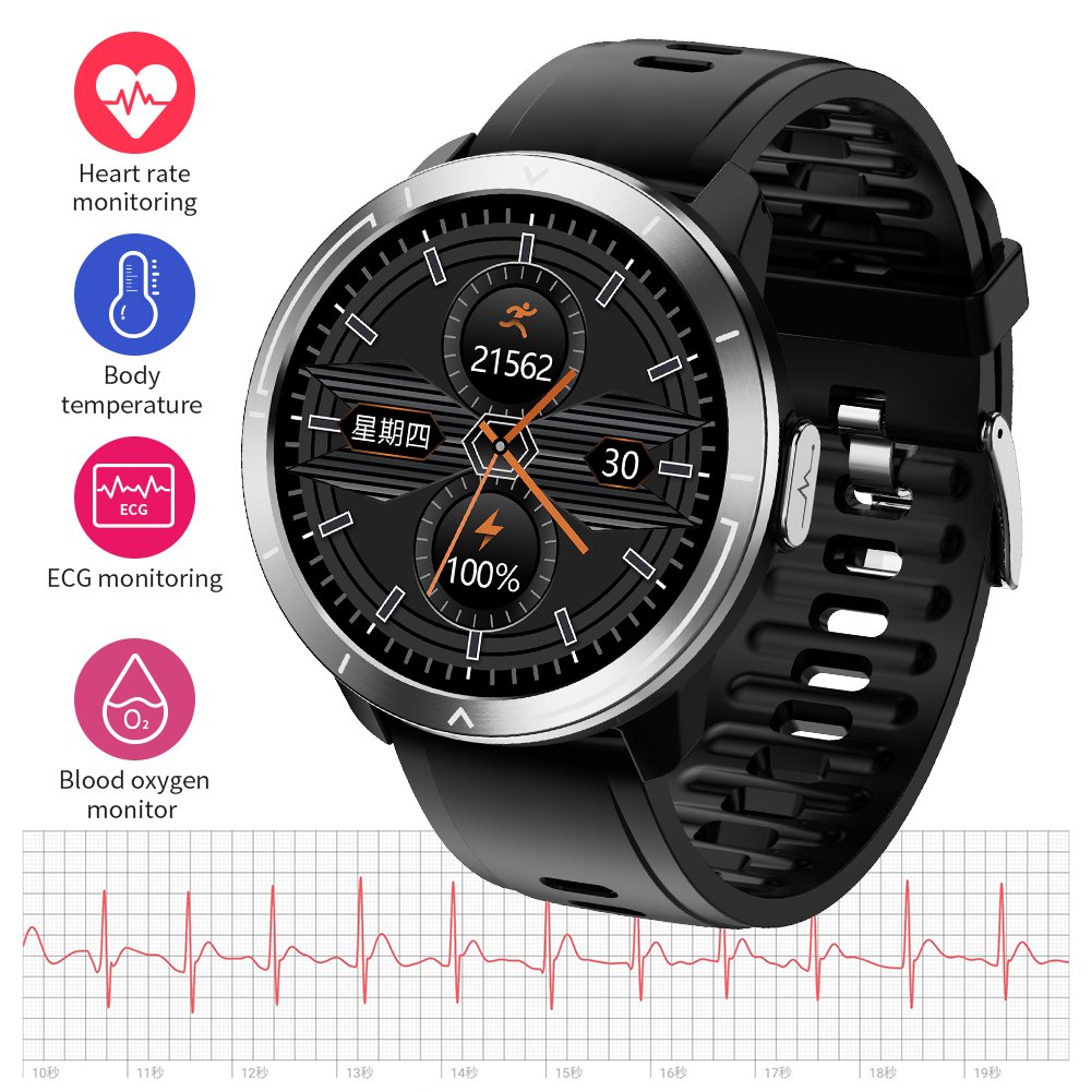 M18 Plus Smart Watch Body Temperature Smartwatch Ecg Ppg Smart health Bp Spo2 Monitoring Health watch