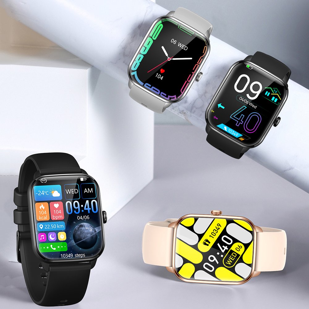 2023 New Ultra-thin bezel smart watch BT calling Encoder button Heart rate Blood pressure SPO2 ECG KT65