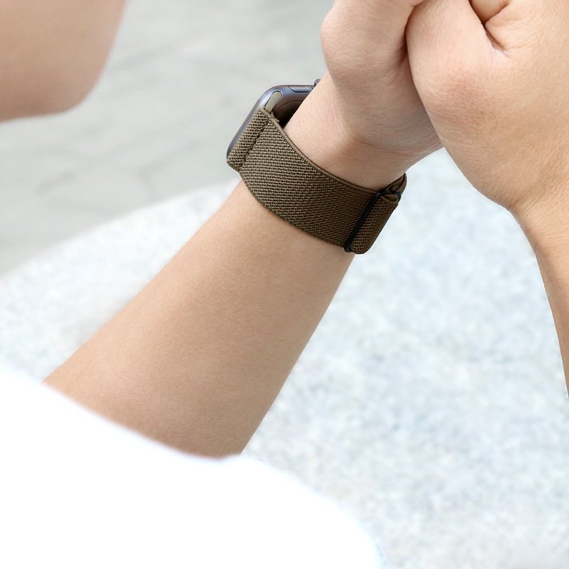 Colorful Lightweight Braided Woven Solo Band Elastic Nylon Loops Factory Direct Bracelet for IWatch Se 6/5/4/3/2/1