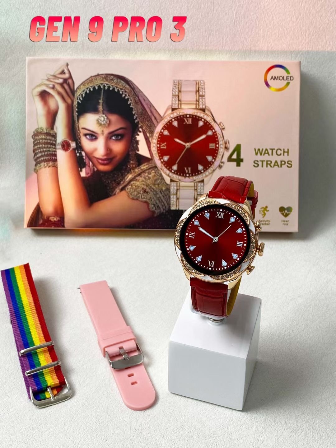 Beautiful 4+1 Women Smart Watch BT Call Smart Bracelet Gen 3pro Max Women's Gift Box Set Smart Watch Women gen9max