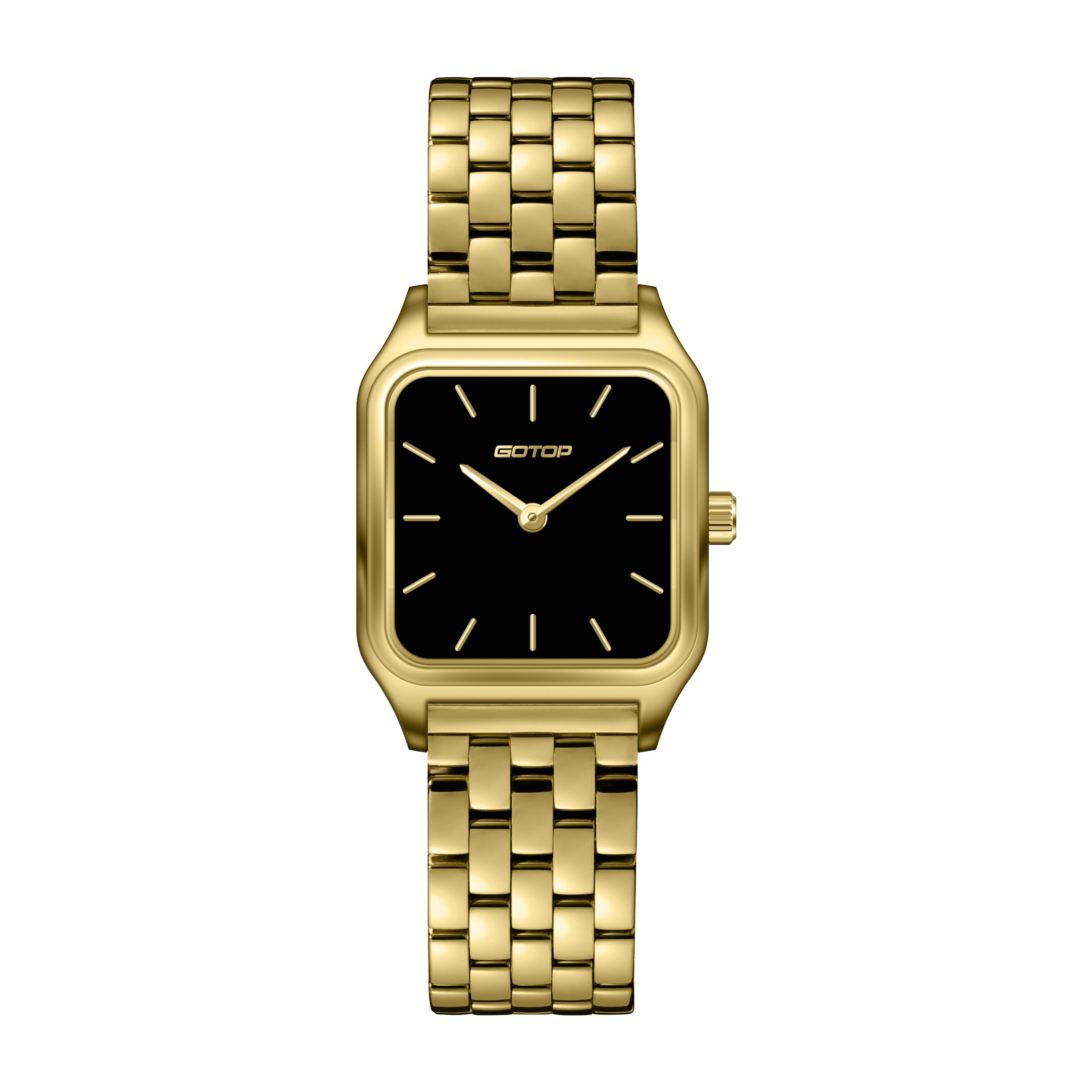 OEM Custom Logo Square Retro Quartz Fashion Vintage Female Girls Women Ladies Watch