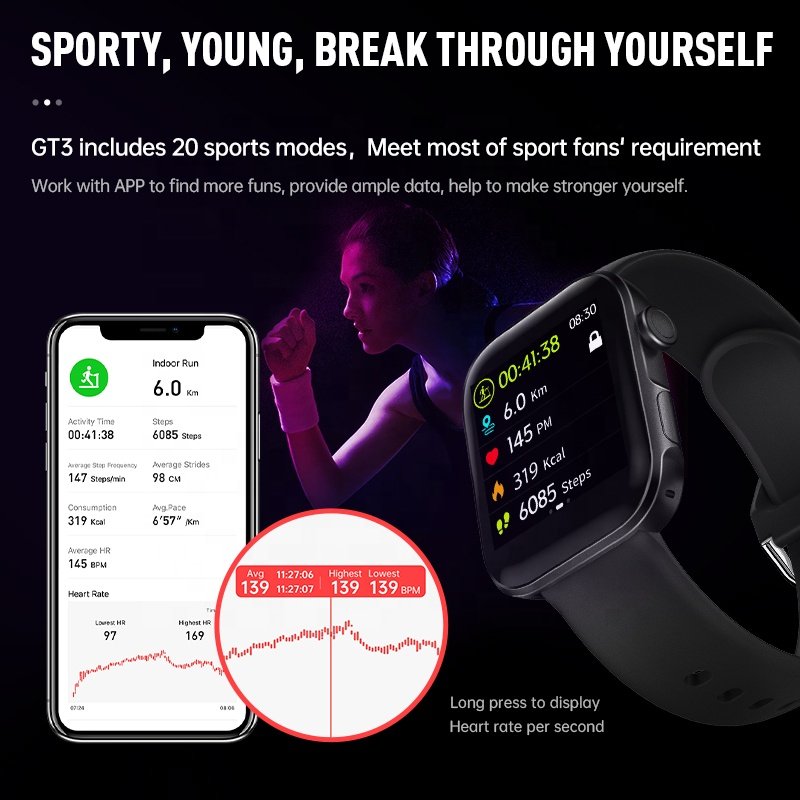 China OEM ODM 2021 new 1.54 inch full touch BT call medical infrared body temperature smartwatch smart watch