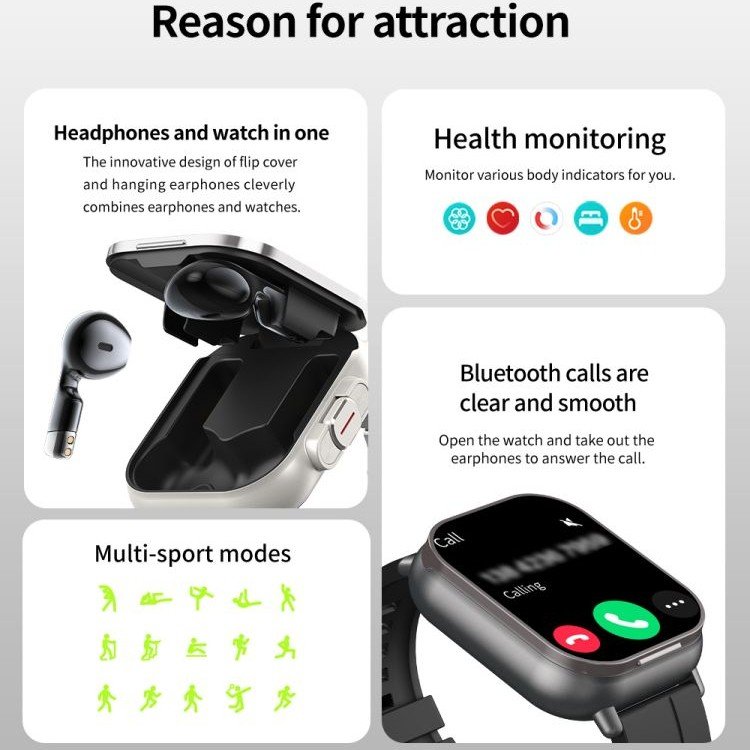 Smart Watch Tws Headphones Smartwatch