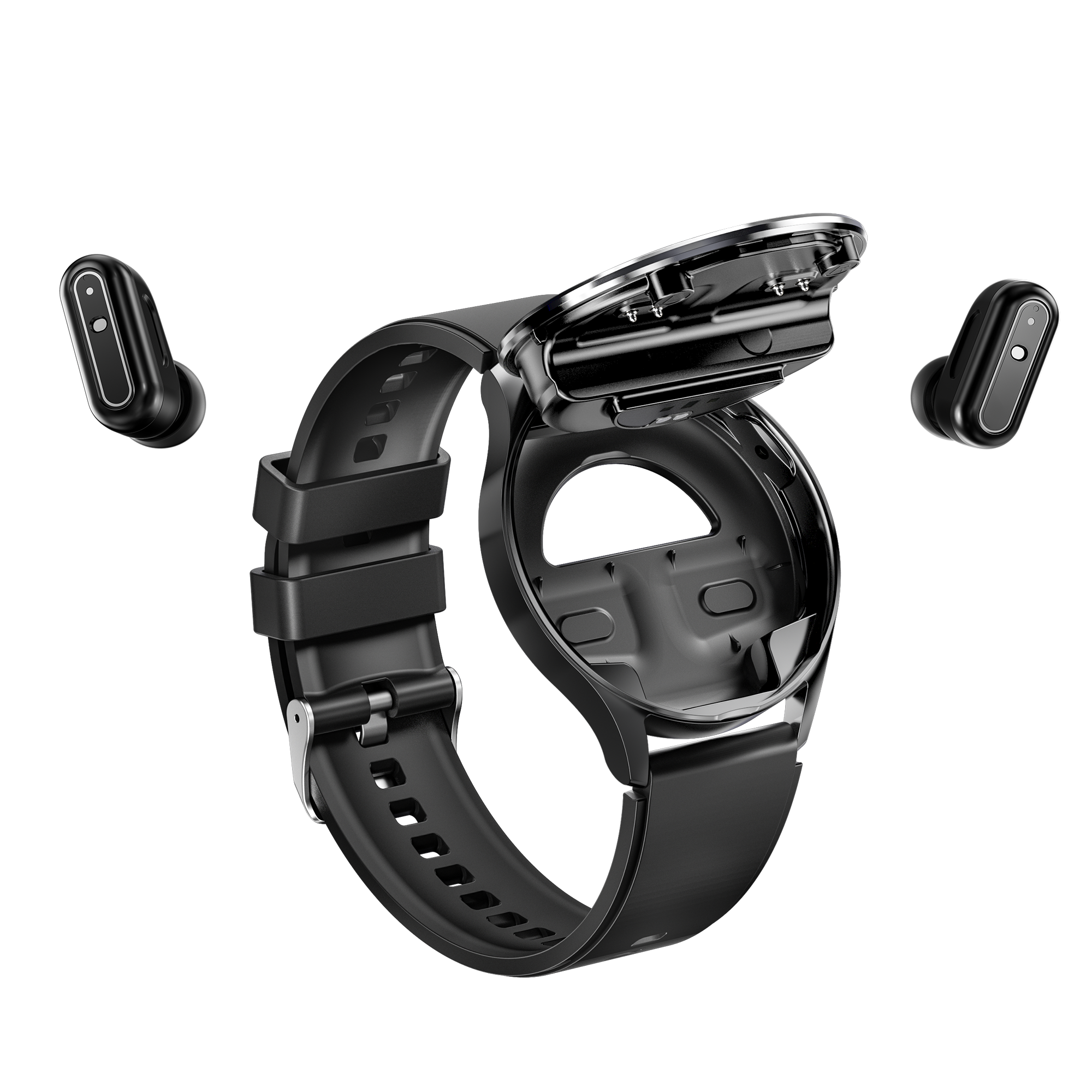 Upgrade 2 in 1 smart watch with earbuds 1.39'' HD screen watch buds with heart rate sleep monitor BT call smartwatch for men